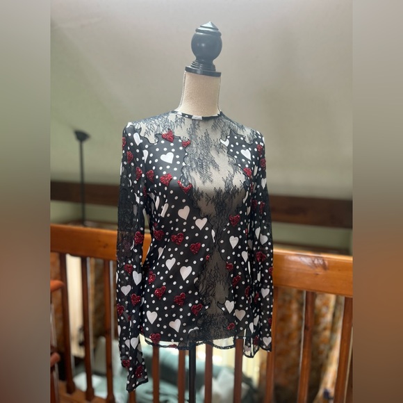 Valentines top see-through size XS - Picture 2 of 7